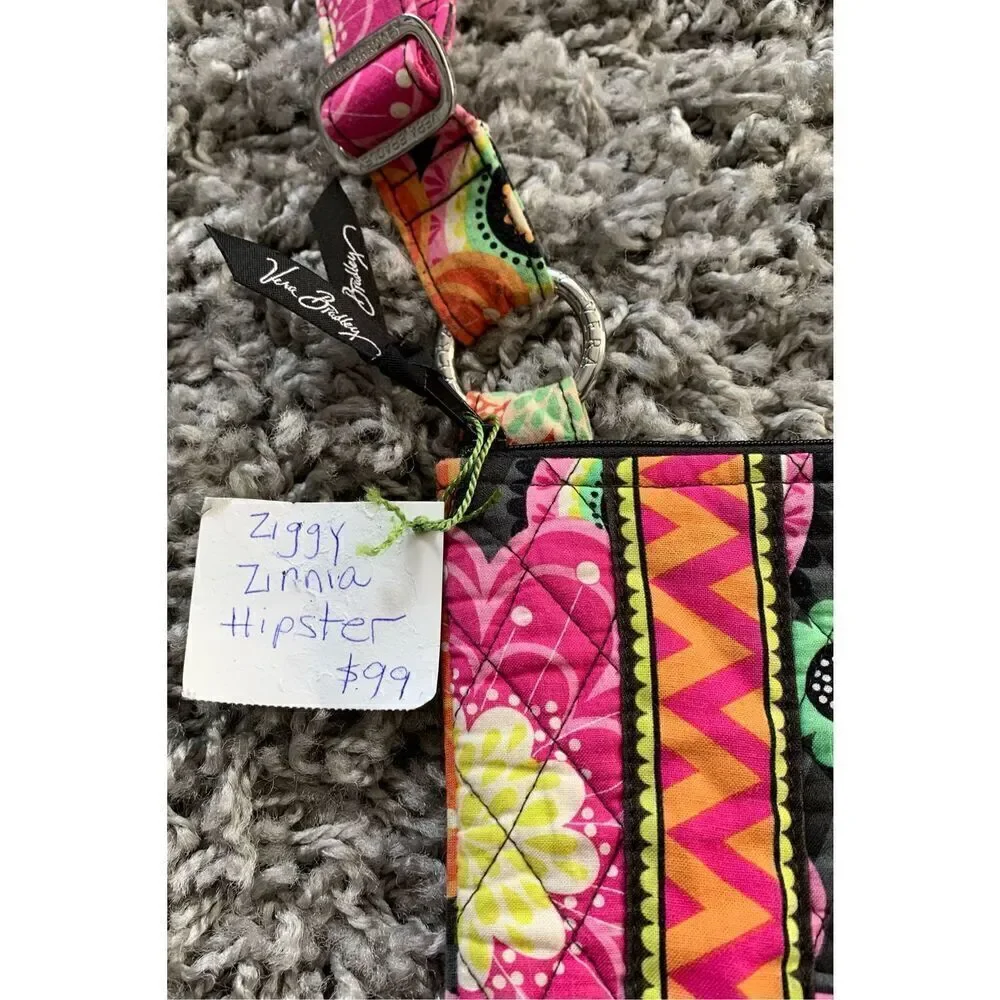 NWT Vera Bradley Ziggy Zinnia Hipster Crossbody Bag Purse Quilted $99